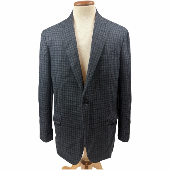 Brooks Brothers 1818 Regent Ethomas46 L Classic Check Wool Blazer Jacket